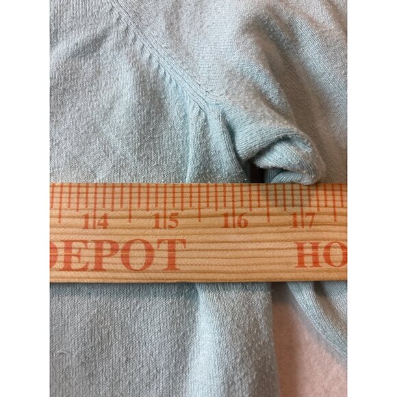 J.McLaughlin Womens Light Blue Long Sleeve Sweater Medium Cotton Blend - Picture 9 of 12